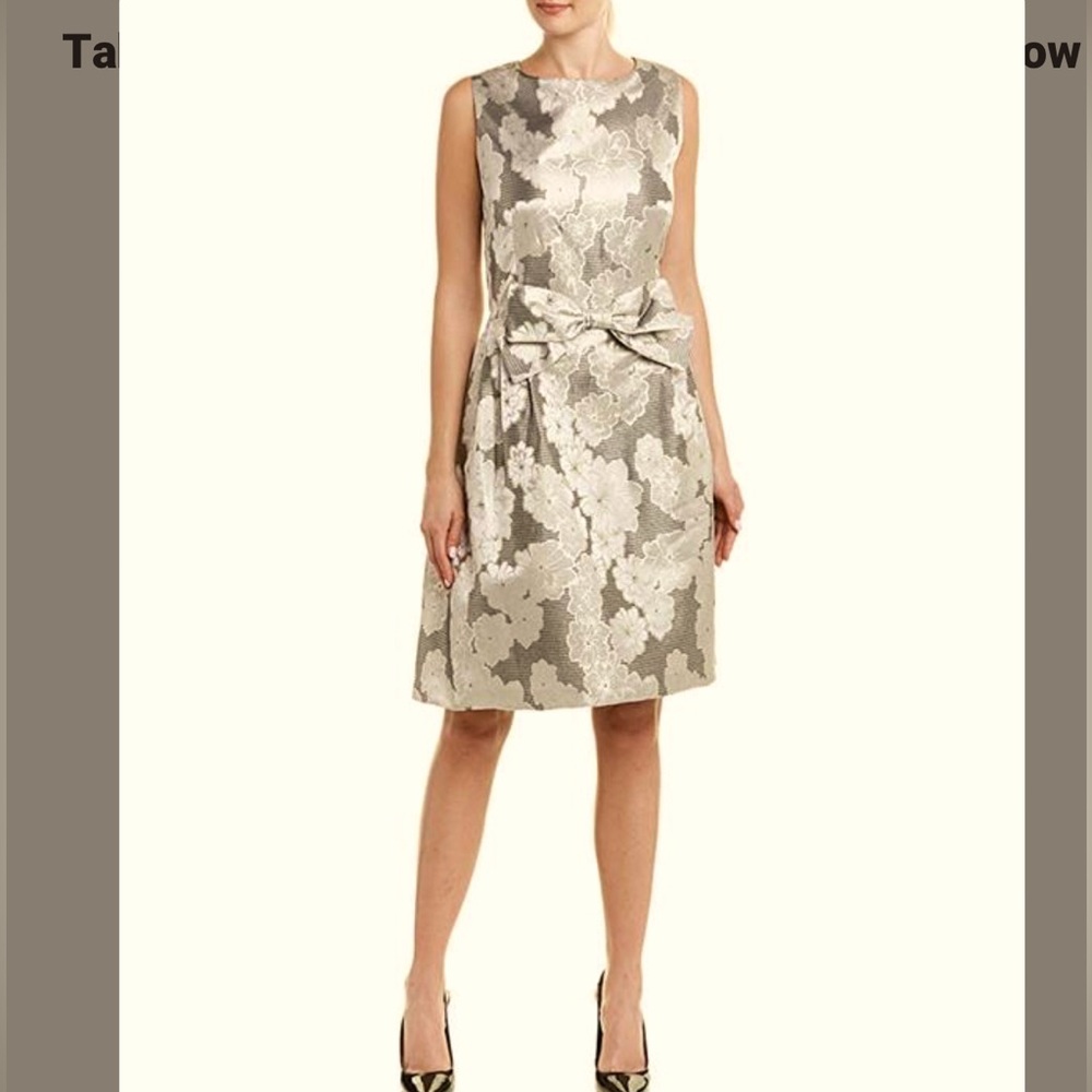 Tahari ASL metallic cocktail dress